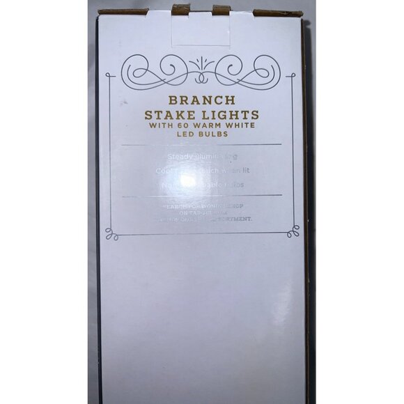 Branch Stake Lights With 60 Warm White LED Bulbs Indoor/Outdoor 6 Lighted Length - Picture 3 of 3